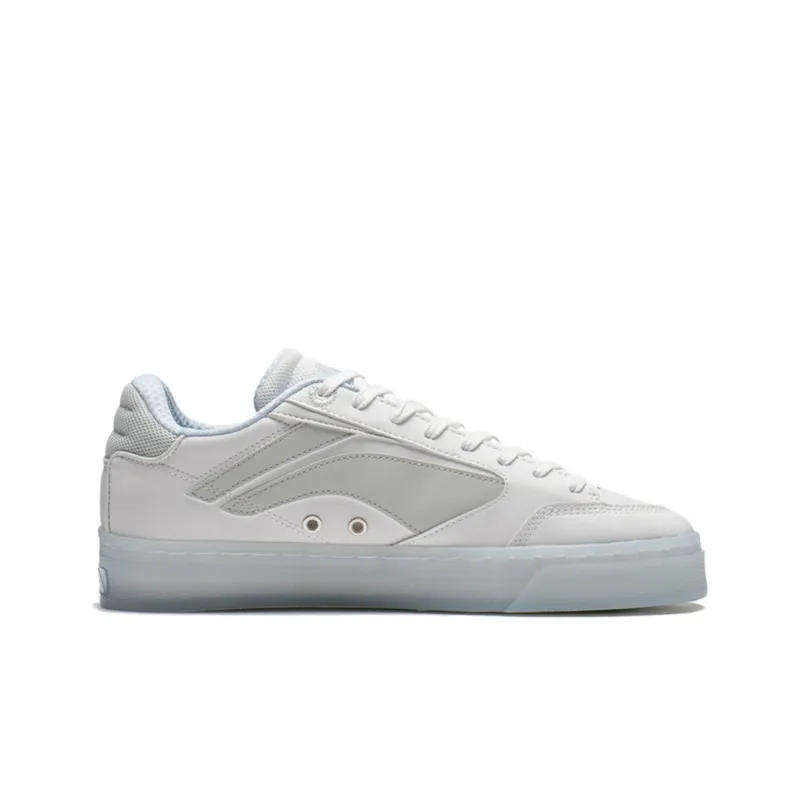 LiNing Wave 180 Low Slip Resistant, Abrasion Resistant, Lightweight Low Top Skateboard Shoes Men's Frost White-1