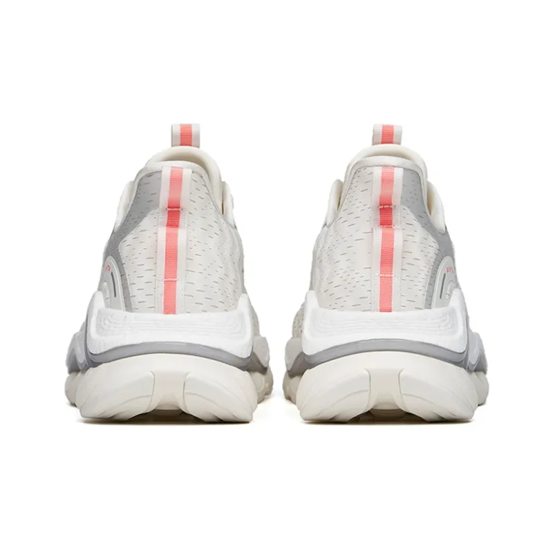 Anta Cushioned Slip-Resistant Abrasion-Resistant Low-Top Running Shoes Men's Ecru Silver-3