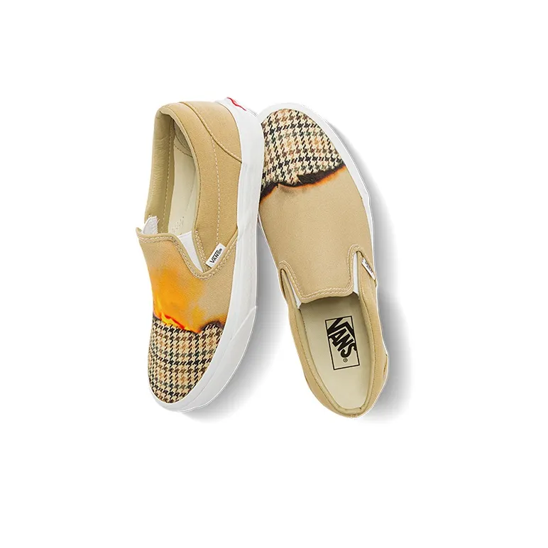 Vans Slip on Low Tops Casual Shoe Unisex Brown Yellow-3