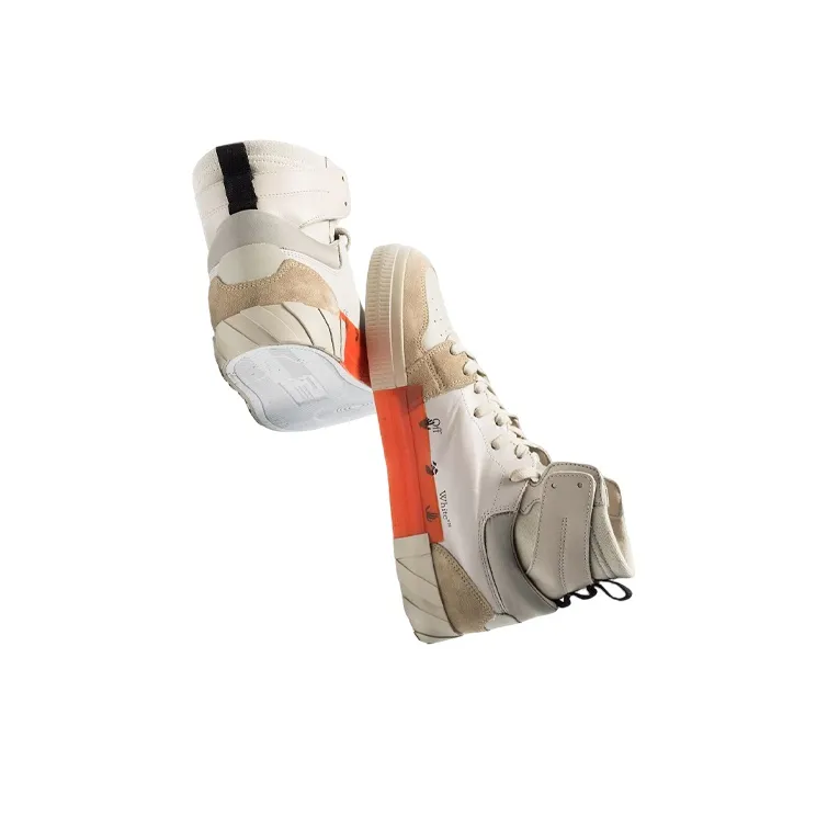 OFF WHITE Vulc High Top White Beige Suede-4