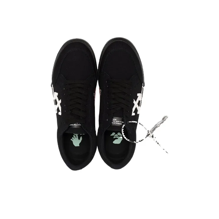 OFF WHITE Low Vulcanized Canvas Sneaker 'Black White Orange'-3