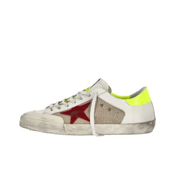 Golden Goose Super Star Stylish Skateboarding Shoes Men's White Red