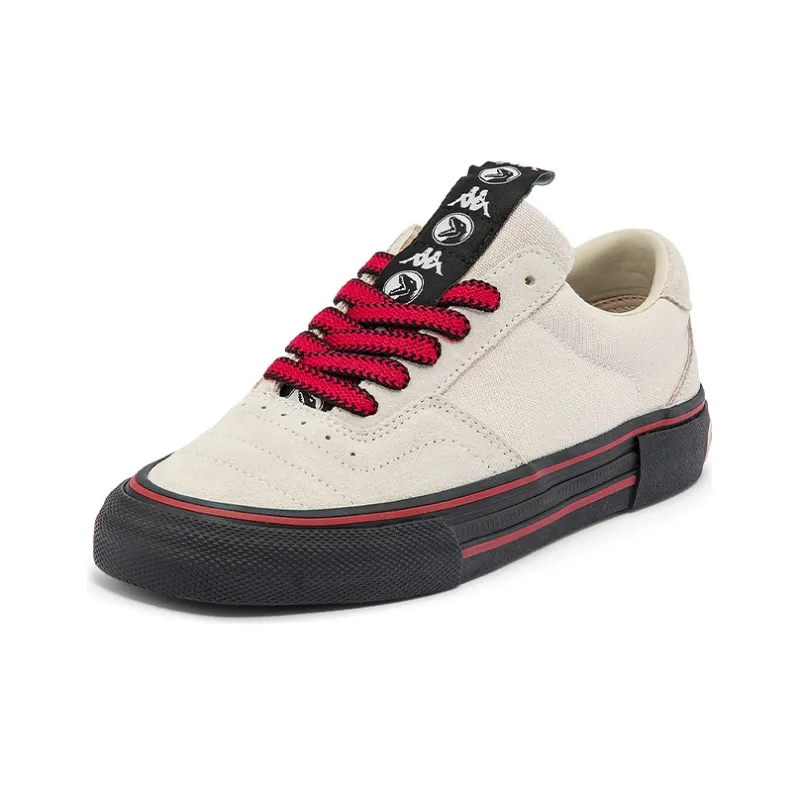 COPPOLELLA x Kappa Low Top Skateboard Shoes Unisex White Black-1