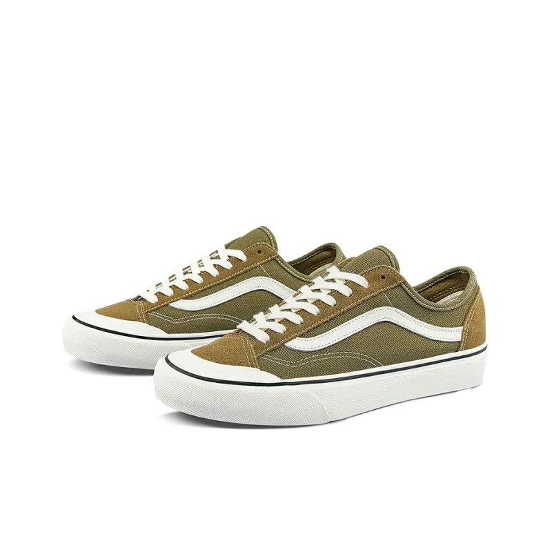 Vans Style 36 Lightweight Wear Resistant Low Top Casual Skate Shoes Unisex Military Green-1