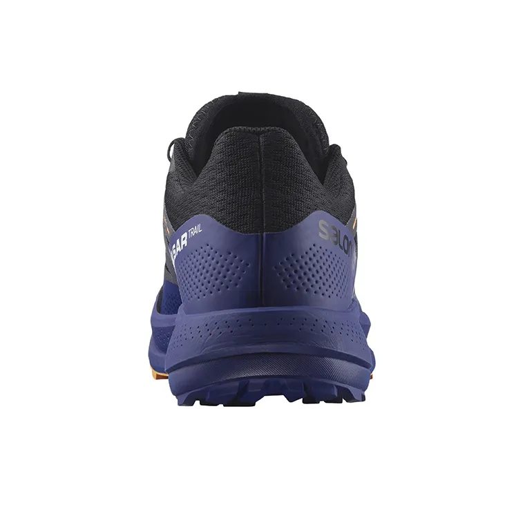 SALOMON Pulsar Trail Wear Resistant Low Top Running Shoes Men's Black Blue-3