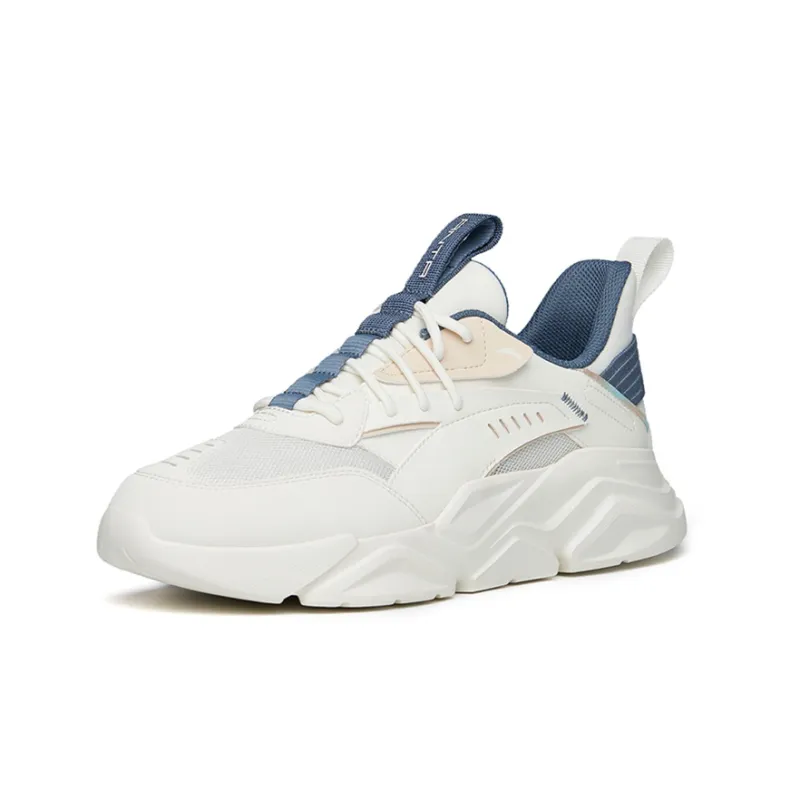Anta Life Collection Cushioning, Slip Resistant, And Abrasion Resistant Low Top Sports Casual Shoes Blue White-1