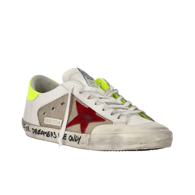 Golden Goose Super Star Stylish Skateboarding Shoes Men's White Red-2
