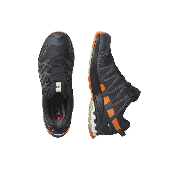 SALOMON XA Pro 3D V8 Wear-Resistant Low-Top Trail Running Running Shoes Men's Black Orange-2