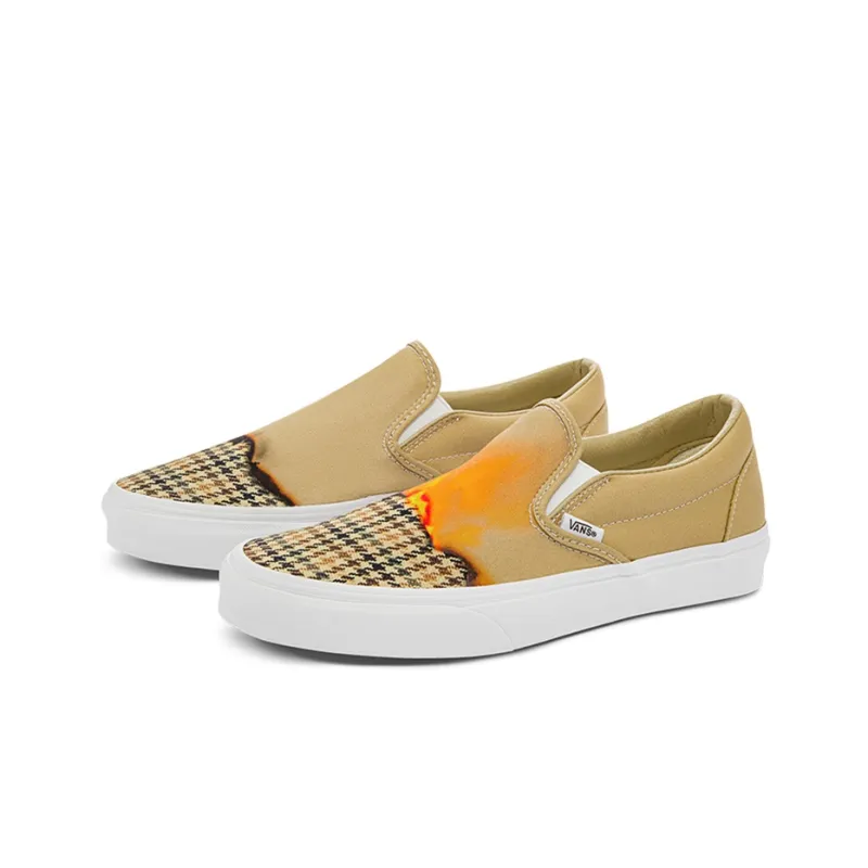 Vans Slip on Low Tops Casual Shoe Unisex Brown Yellow-1