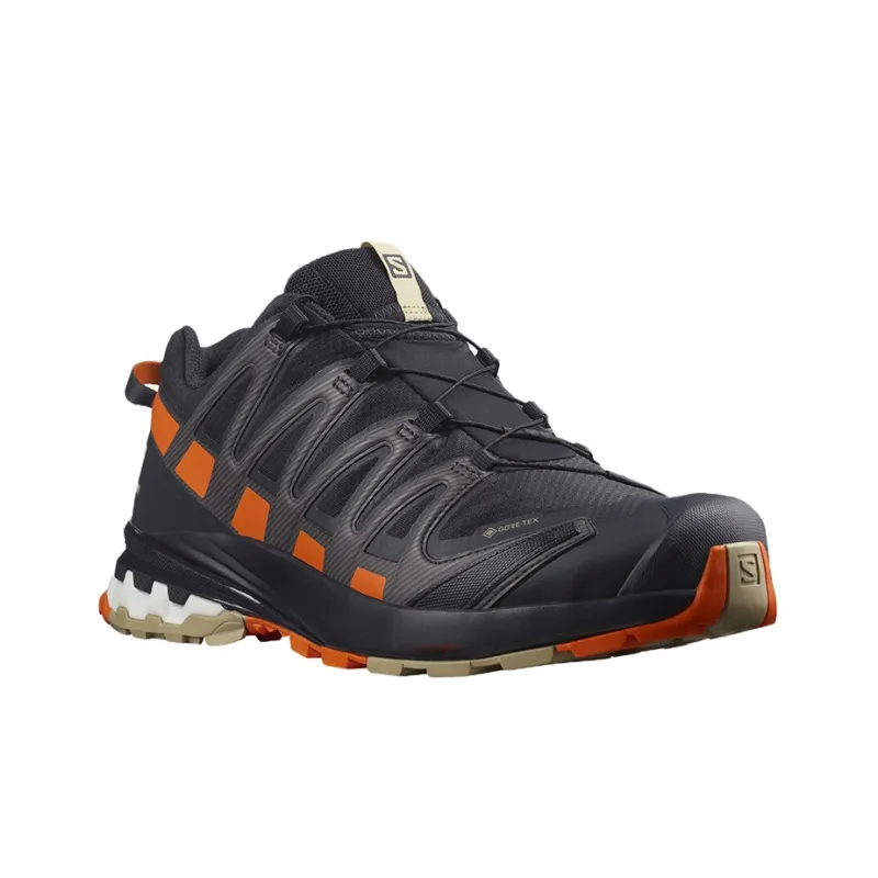 SALOMON XA Pro 3D V8 Wear-Resistant Low-Top Trail Running Running Shoes Men's Black Orange-1