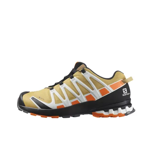 SALOMON XA Pro 3D V8 Running Shoes Men Low-Top Ginger Yellow/White/Black/Orange