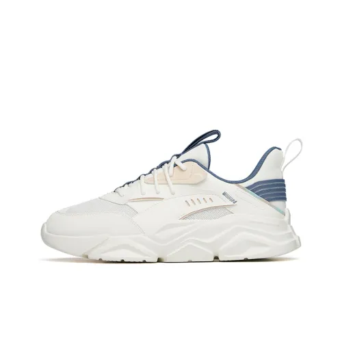 Anta Life Collection Cushioning, Slip Resistant, And Abrasion Resistant Low Top Sports Casual Shoes Blue White