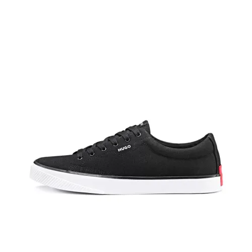 HUGO BOSS Canvas Shoes Men Low-Top Black