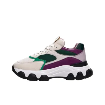 HOGAN Hyperactive Chunky Sneakers Women's Low Top Purple Black