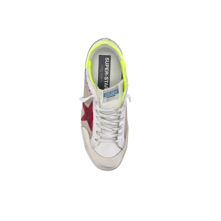 Golden Goose Super Star Stylish Skateboarding Shoes Men's White Red-4