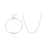 Bracelet + necklace (rose gold)