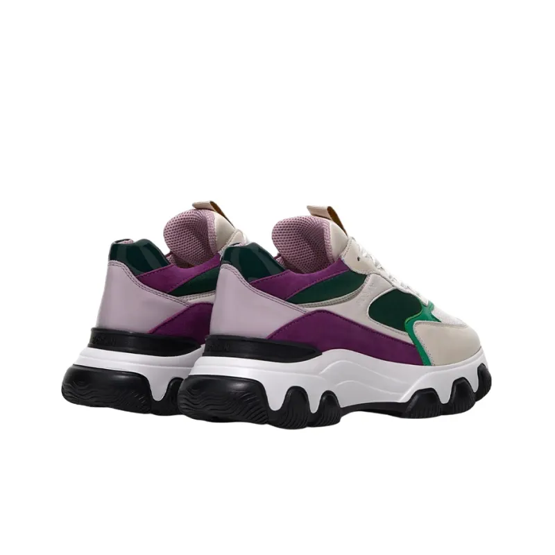 HOGAN Hyperactive Chunky Sneakers Women's Low Top Purple Black-2