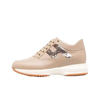 HOGAN Interactive Anti-Slip And Wear-Resistant Lightweight Low-Top Casual Shoes Women's Nude Pink