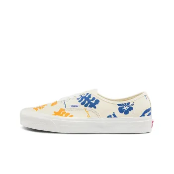 Vans Authentic 44 Dx Low Tops Casual Skateboarding Shoes White Multi Color Printing Unisex 'White Blue Yellow'