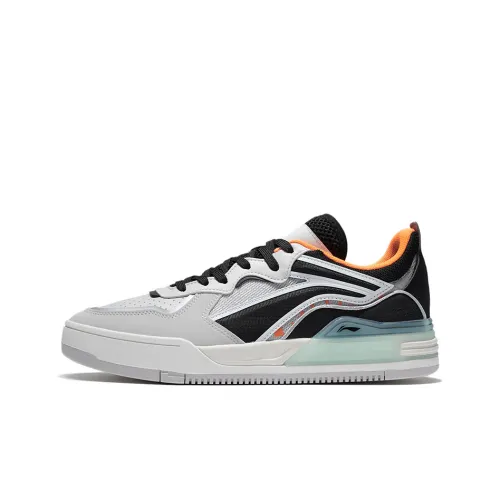 LiNing Wave V1 Anti Slip Wear Resistant Low Top Skateboard Shoes Men's Gray Black