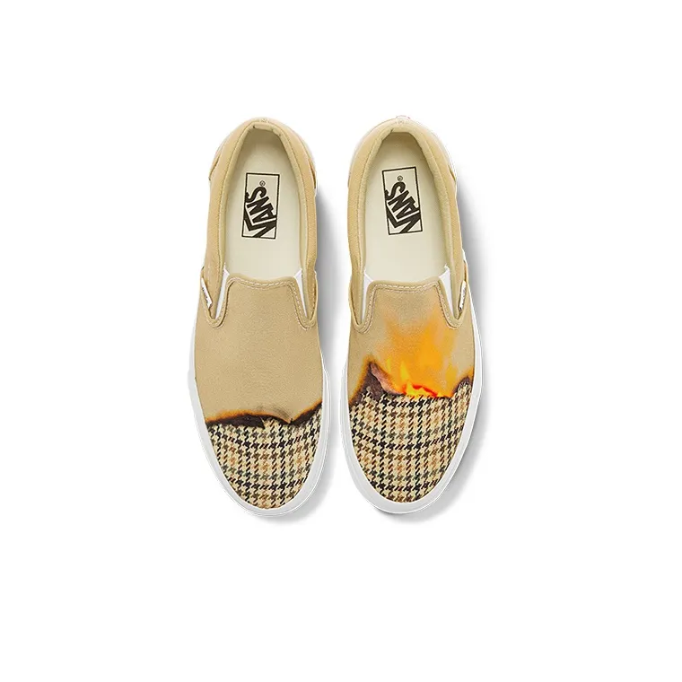 Vans Slip on Low Tops Casual Shoe Unisex Brown Yellow-2