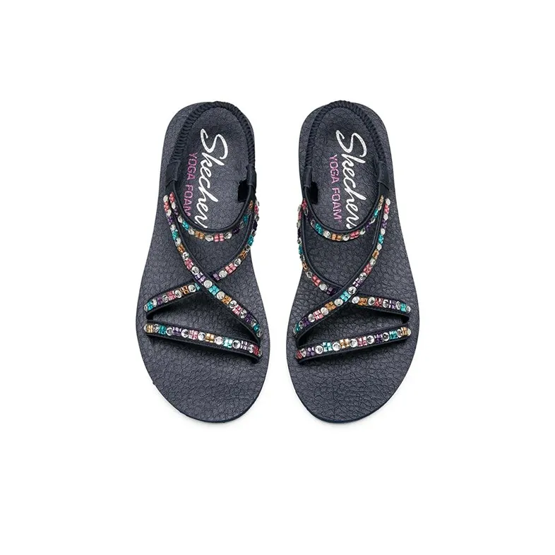 Skechers Meditation Beach Sandals Women's Blue-3