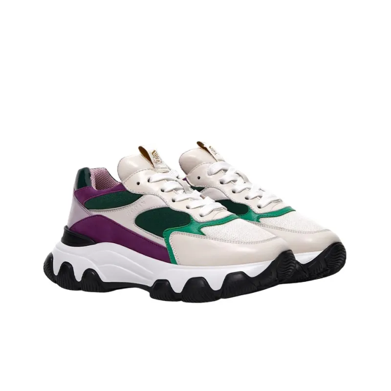 HOGAN Hyperactive Chunky Sneakers Women's Low Top Purple Black-1