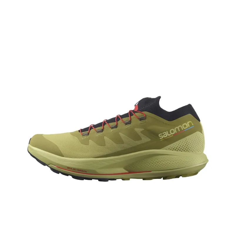SALOMON Pulsar Trail Wear-Resistant Low-Top Running Shoes Men's Linen Green-0