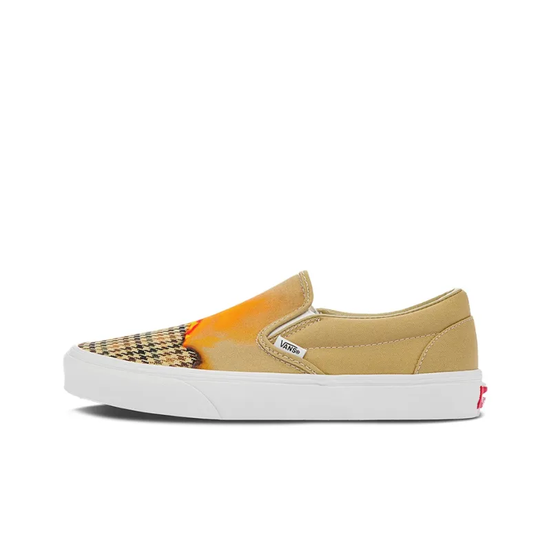 Vans Slip on Low Tops Casual Shoe Unisex Brown Yellow-0