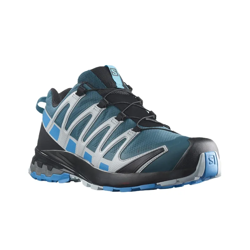 SALOMON XA Pro 3D V8 Abrasion Resistant Low Top Casual Running Shoes Men's Blue Gray-1