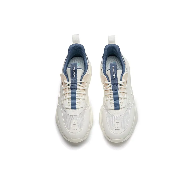 Anta Life Collection Cushioning, Slip Resistant, And Abrasion Resistant Low Top Sports Casual Shoes Blue White-2