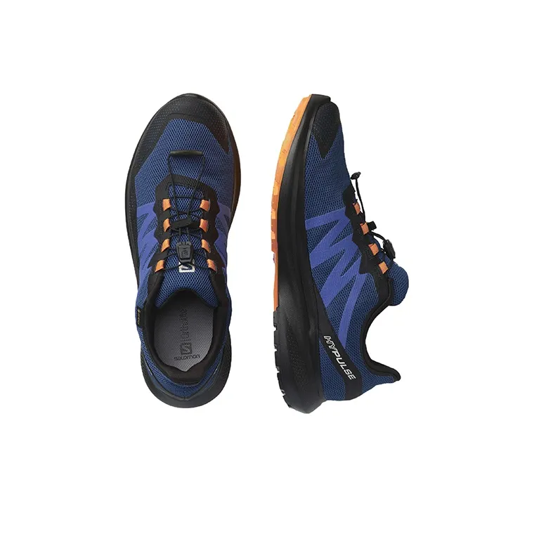 SALOMON Abrasion Resistant Low Top Running Shoes Men's Blue-3