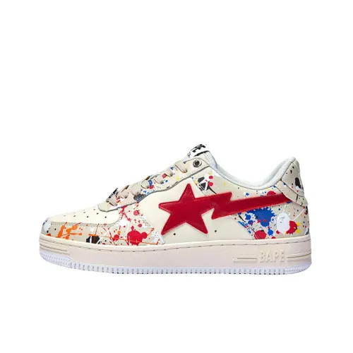 A BATHING APE STA White Red