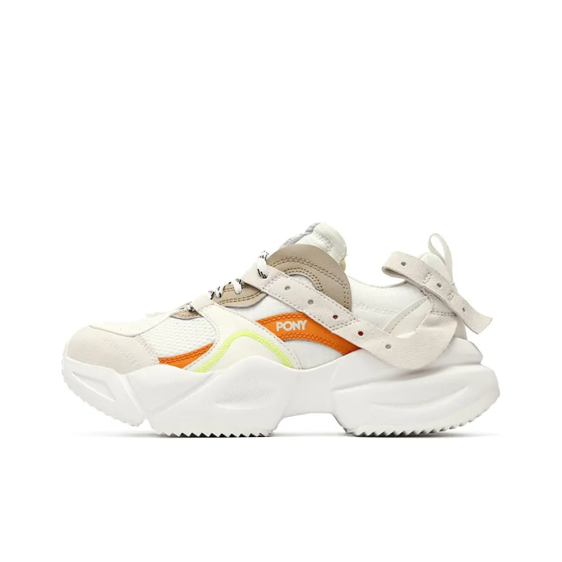 Pony Casual Shoes Unisex Low-Top White/Light Tea Brown/Orange-0