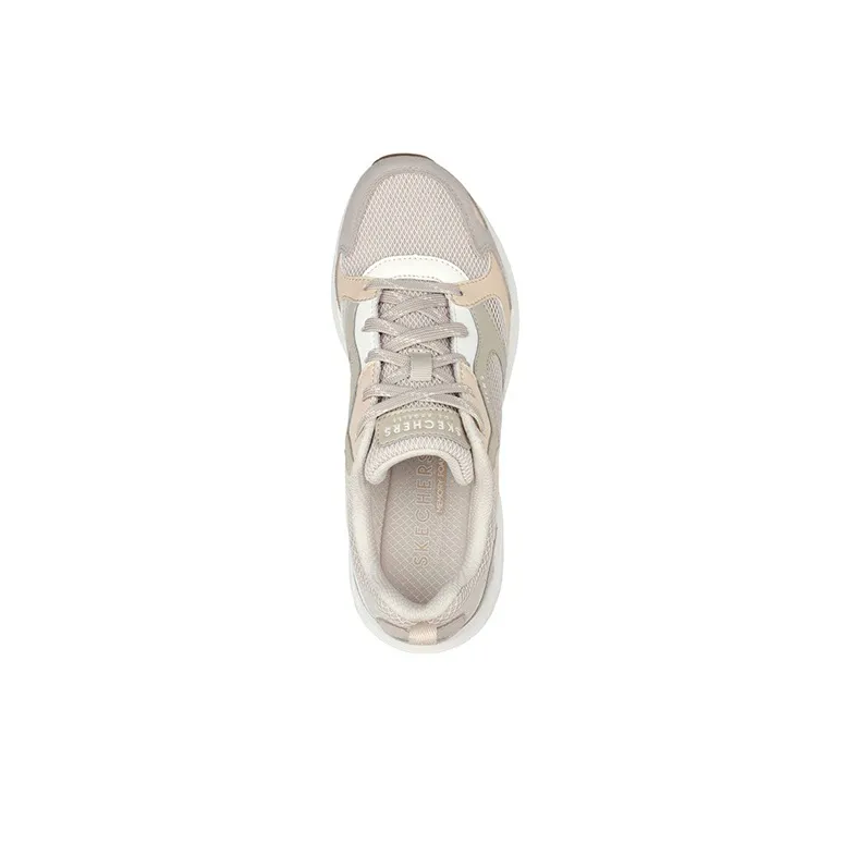 Skechers Uno Muno Kick It Cushioned Slip Resistant Abrasion Resistant Low Top Casual Shoes Women's Ecru-2