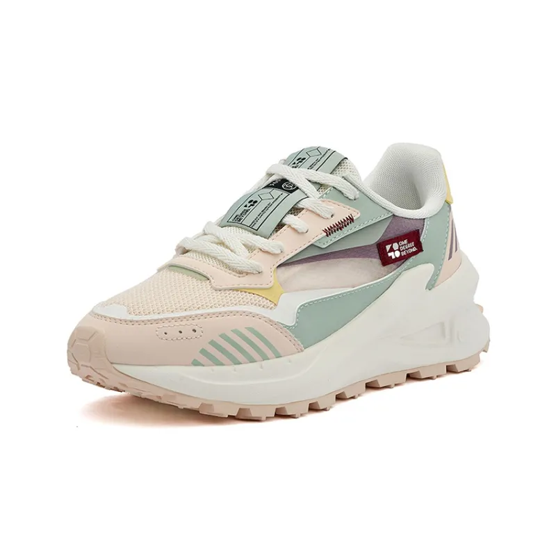 361° Long Wind Casual Shoes Women's Low Top Cucumber/Pink/Ivory White-1