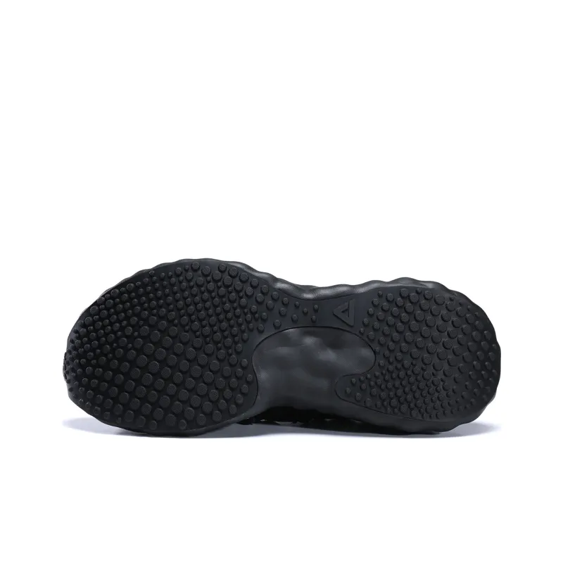 PEAK Cushioning Abrasion Resistant Breathable Low Top Running Shoes Men's All Black-5