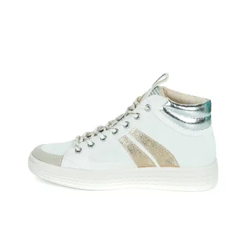 Palladium Skateboard Shoes Women's High-Top White/Gold