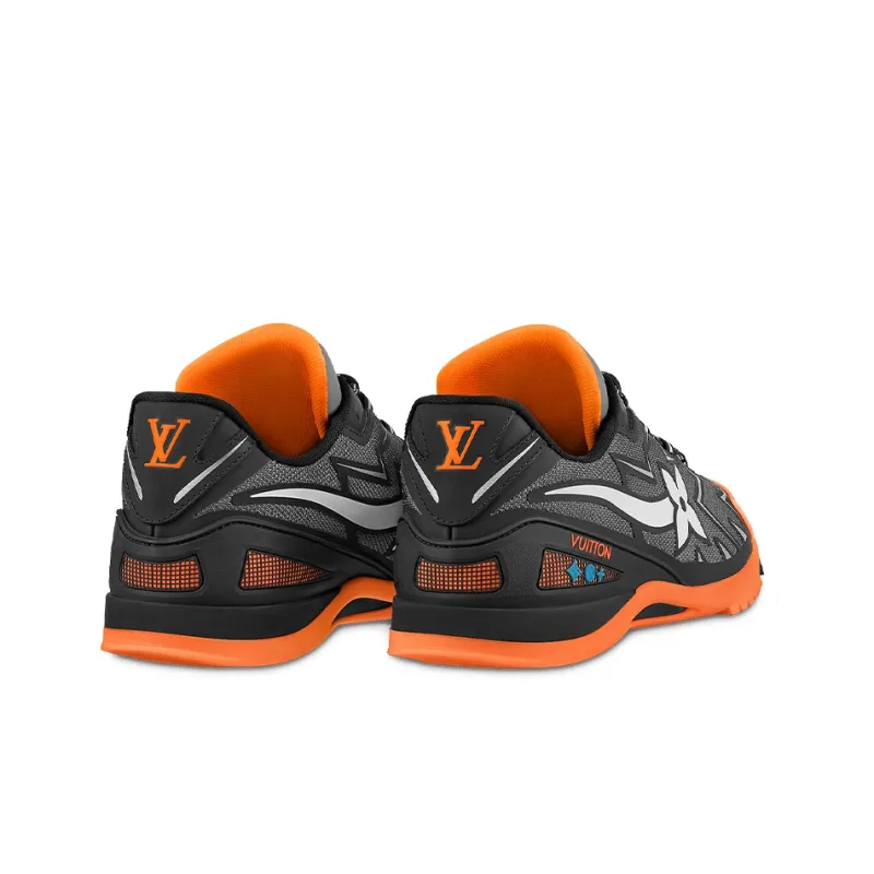 LOUIS VUITTON Lv Sprint Sneakers 'Grey Orange'-4
