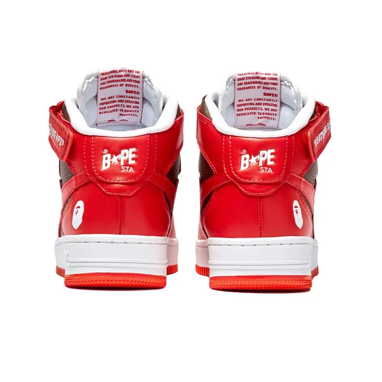 BAPE A BATHING APE Bape Sta Mid Red 2022-3