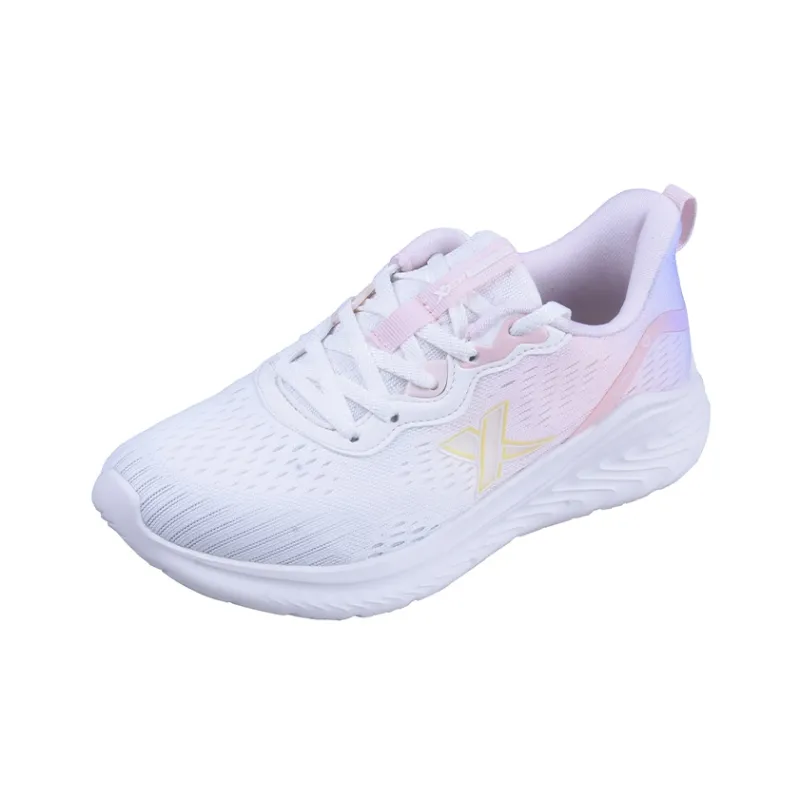 XTEP Anti Slip Wear Resistant Breathable Lightweight Low Top Running Shoes Women's Pink White-1