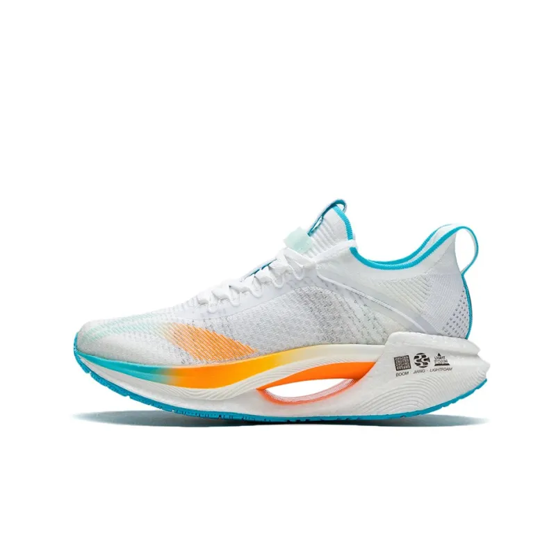 LiNing Jueying Essential 䨻 Cushioning Anti Slip And Wear Resistant Low Top Running Shoes White Blue-0