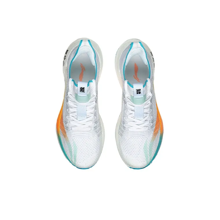LiNing Jueying Essential 䨻 Cushioning Anti Slip And Wear Resistant Low Top Running Shoes White Blue-3