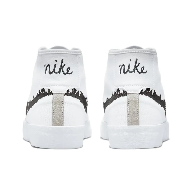 Nike Sb Blazer Court Mid Prm White Black-4