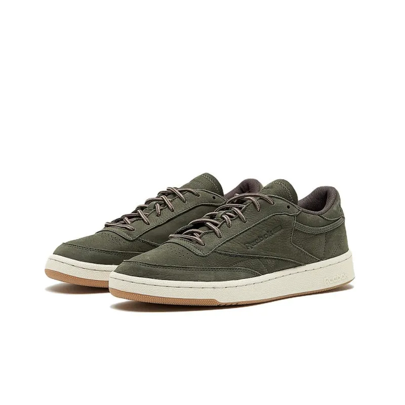 Reebok Club C Skateboard Shoes Men Low-Top Army Green-2