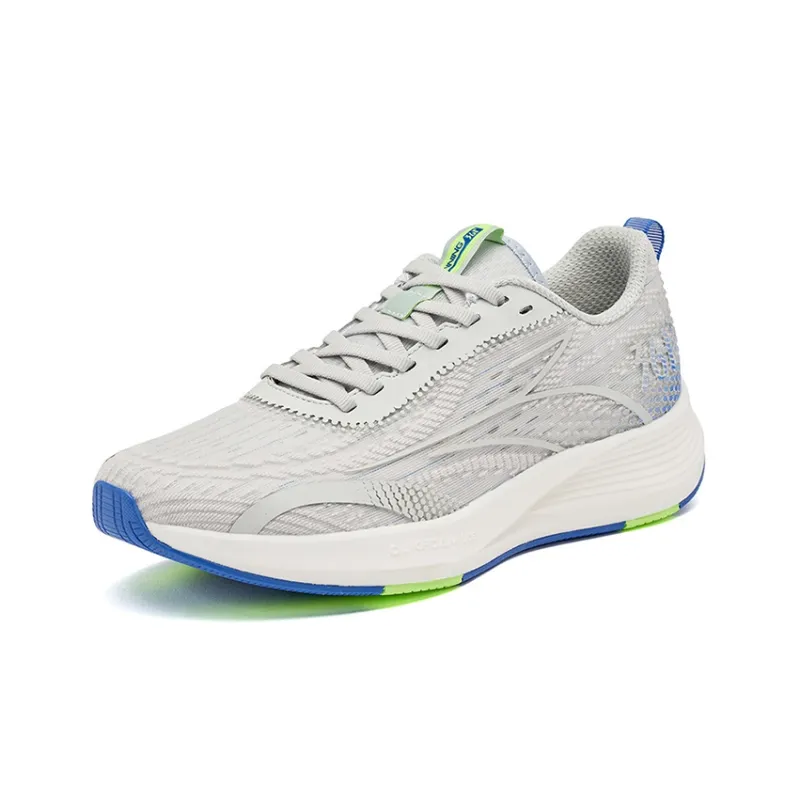 361° Feather Abrasion Resistant Breathable Low Top Running Shoes Men's Gray Blue-1