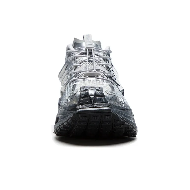 LiNing Xuankong Slay Anti Slip Wear Resistant Low Top Sports Casual Shoes Men's Gray Silver-4