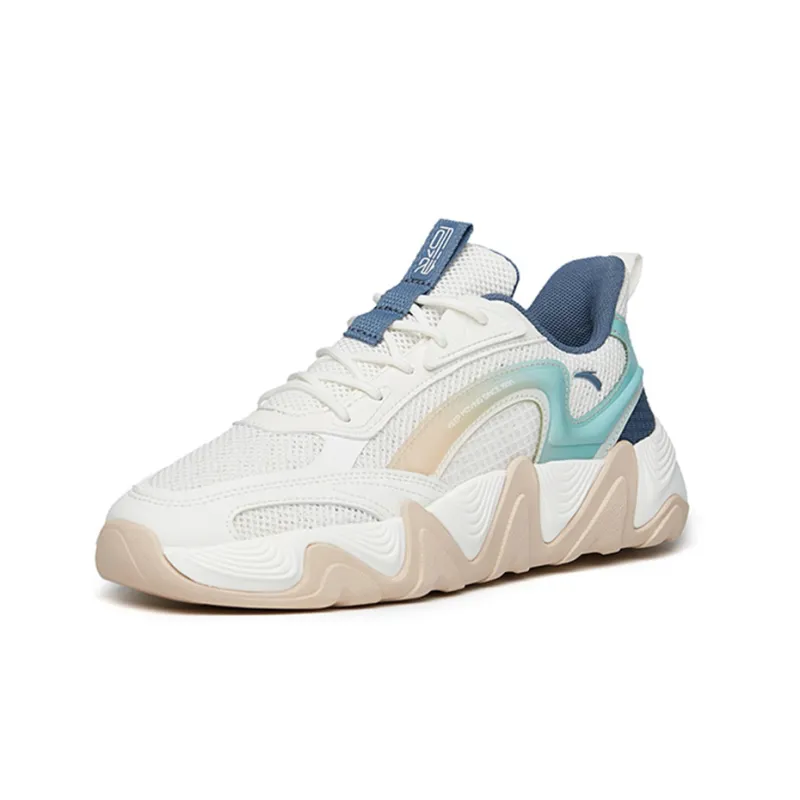 Anta Fashion Collection Lightweight Low Top Skateboard Shoes Men's Blue White-2