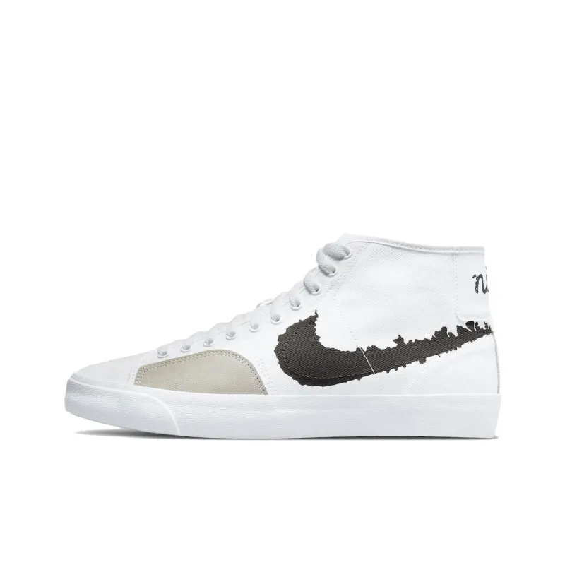 Nike Sb Blazer Court Mid Prm White Black-0