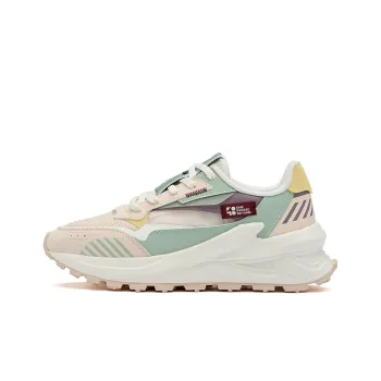 361° Long Wind Casual Shoes Women's Low Top Cucumber Green/Pink/Ivory White